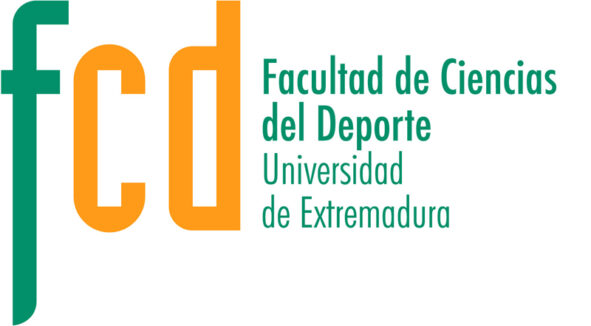 Logo Fcd en formato jpg, con el texto Facultad de Ciencias del Deporte. Universidad de Extremadura a la derecha