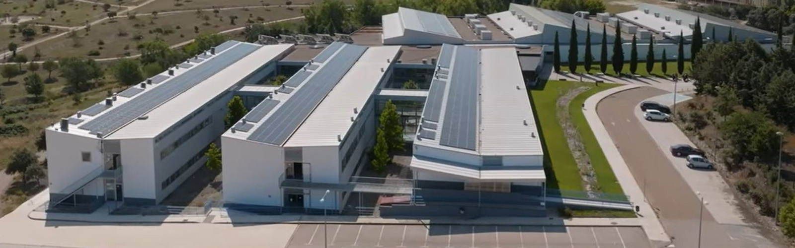 Vista aérea de la Facultad de Ciencias del Deporte