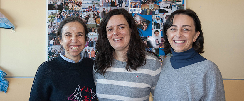 M Luz Gámiz, Carmen Segovia e Inma Torres